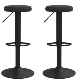 Tabourets de bar 2 pcs Noir Velours