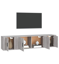 Ensemble de meubles TV 3 pcs Sonoma gris Bois d'ingénierie