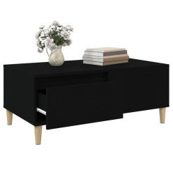 Table basse Noir 90x50x36,5 cm Bois d'ingénierie