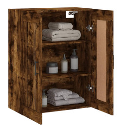 Armoire murale chêne fumé 69,5x34x90 cm bois d'ingénierie