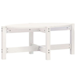 Table basse Blanc 87x48x35 cm Bois massif de pin