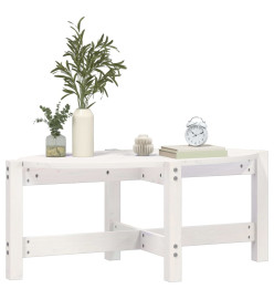 Table basse Blanc 87x48x35 cm Bois massif de pin