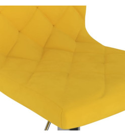 Chaises à manger pivotantes lot de 2 jaune moutarde velours