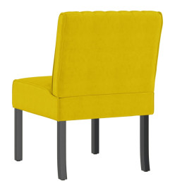 Fauteuil sans accoudoirs jaune velours