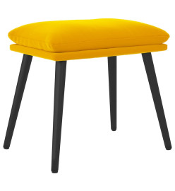 Repose-pied Jaune moutarde 45x29,5x35 cm Velours