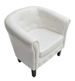 Fauteuil Blanc Similicuir