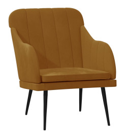 Fauteuil Marron 63x76x80 cm Velours