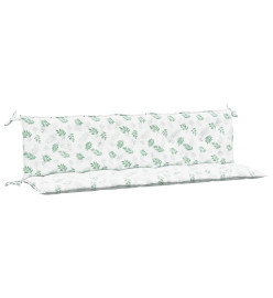 Coussins de banc de jardin 2 pcs motif de feuilles tissu Oxford