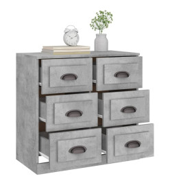 Buffet gris béton 70x35,5x67,5 cm bois d'ingénierie