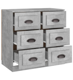 Buffet gris béton 70x35,5x67,5 cm bois d'ingénierie