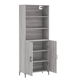 Buffet haut Sonoma gris 69,5x34x180 cm Bois d'ingénierie