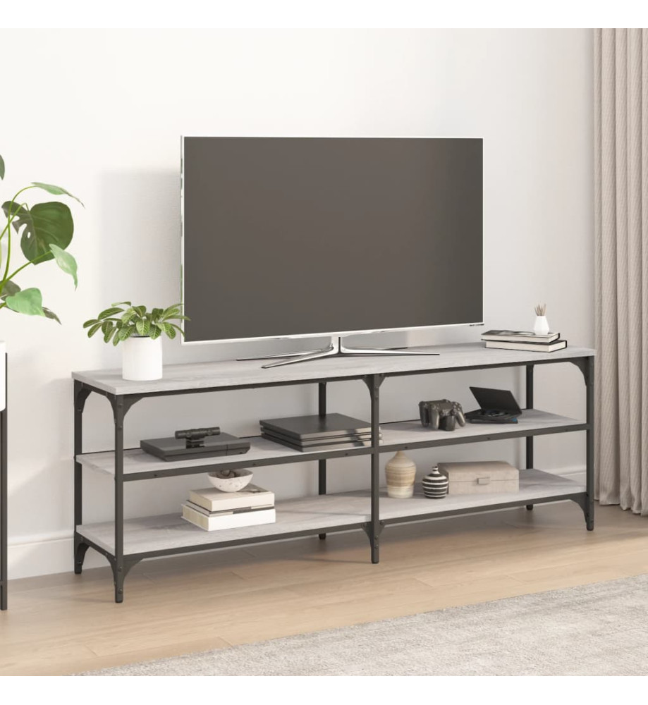 Meuble TV sonoma gris 140x30x50 cm bois d'ingénierie