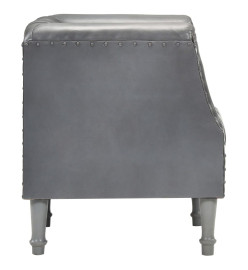 Fauteuil Gris Cuir véritable de chèvre