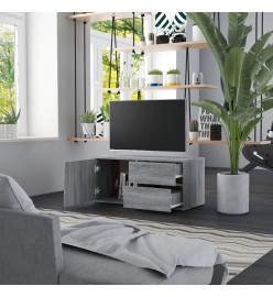 Meuble TV Sonoma gris 80x34x36 cm Bois d'ingénierie