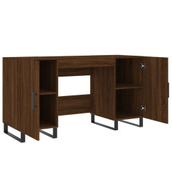 Bureau chêne marron 140x50x75 cm bois d'ingénierie