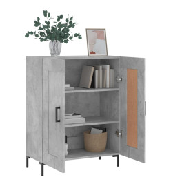 Buffet gris béton 69,5x34x90 cm bois d'ingénierie