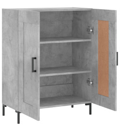 Buffet gris béton 69,5x34x90 cm bois d'ingénierie