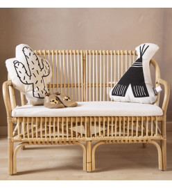 CHILDHOME Banc avec coussin pour enfants Montana Rotin