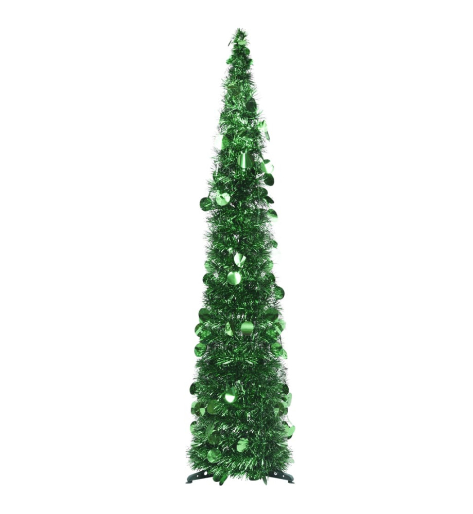 Sapin de Noël artificiel escamotable vert 120 cm PET