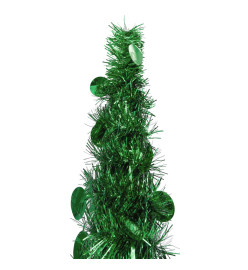 Sapin de Noël artificiel escamotable vert 120 cm PET