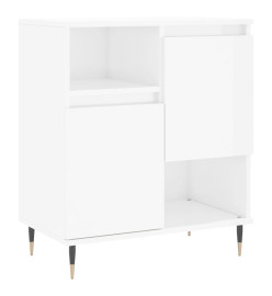 Buffets 3 pcs blanc brillant bois d'ingénierie