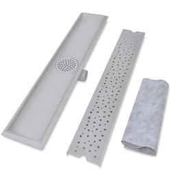 Drain de douche linéaire 2 pcs 730 x 140 mm Acier inoxydable