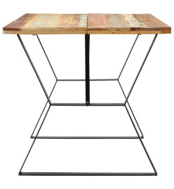 Table de salle à manger 140x80x76cm Bois de récupération massif