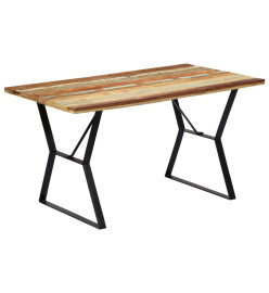 Table de salle à manger 140x80x76cm Bois de récupération massif