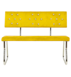 Banc 110 cm Jaune moutarde Velours