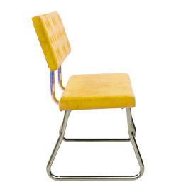 Banc 110 cm Jaune moutarde Velours