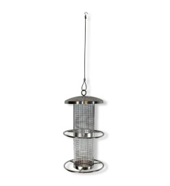 HI Station d'alimentation d'oiseaux suspendue 14x27,5 cm inox