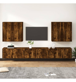 Ensemble de meubles TV 8 pcs Chêne fumé Bois d'ingénierie