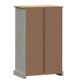 Armoire à chaussures VIGO gris 60x35x96 cm bois massif de pin