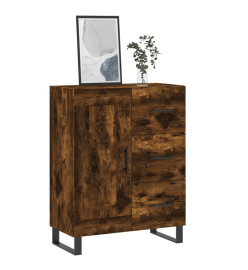 Buffet chêne fumé 69,5x34x90 cm bois d'ingénierie