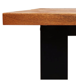 Table à manger 160x80x75 cm bois d'acacia solide à bord vif