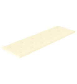 Panneaux muraux 12 pcs Crème 90x30 cm Similicuir 3,24 m²