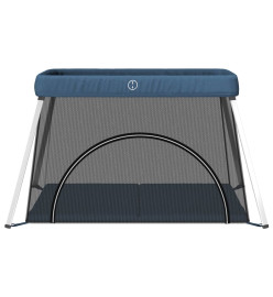 Parc pour bébé avec matelas Bleu marine Tissu de lin