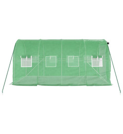 Serre avec cadre en acier vert 8 m² 4x2x2 m