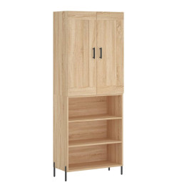 Buffet haut Chêne sonoma 69,5x34x180 cm Bois d'ingénierie