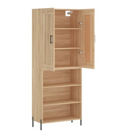 Buffet haut Chêne sonoma 69,5x34x180 cm Bois d'ingénierie