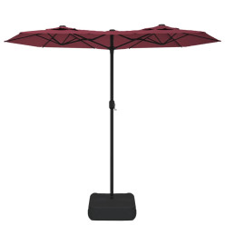 Parasol à double tête rouge bordeaux 316x240 cm