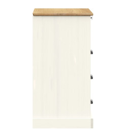 Commode VIGO blanc 80x40x76 cm bois massif de pin