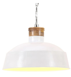 Lampe suspendue industrielle 42 cm Blanc E27