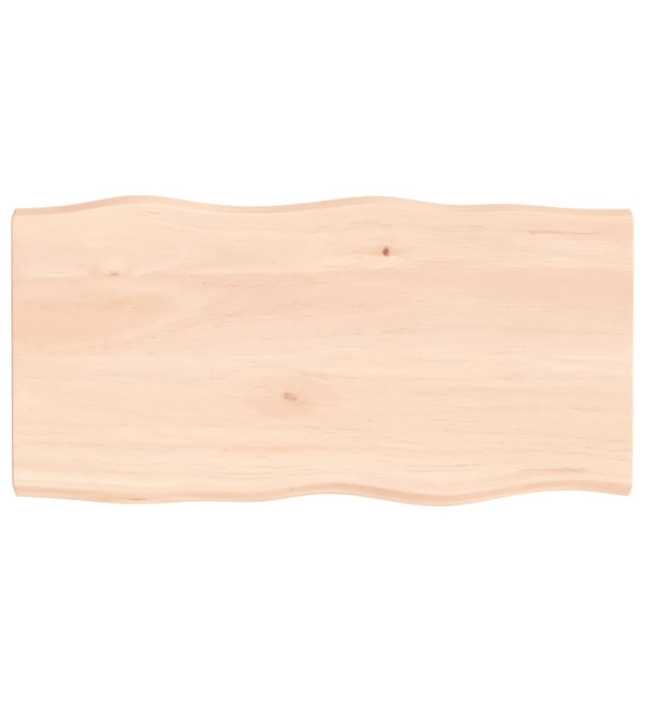 Dessus de table bois chêne massif non traité bordure assortie