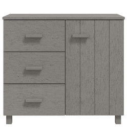 Buffet HAMAR Gris clair 90x40x80 cm Bois massif de pin