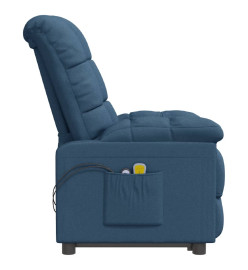 Fauteuil électrique de massage Bleu Tissu