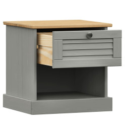 Table de chevet VIGO gris 42x35x40 cm bois de pin massif