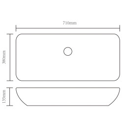 Lavabo 71 x 38 x 13,5 cm Céramique Doré