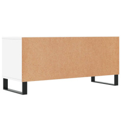 Meuble TV blanc 100x34,5x44,5 cm bois d'ingénierie