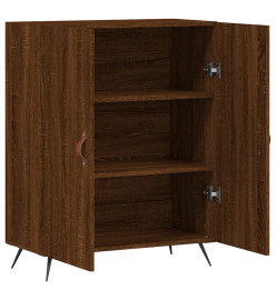 Buffet chêne marron 69,5x34x90 cm bois d'ingénierie